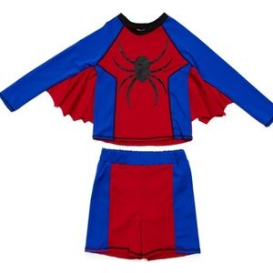 Great Pretenders Kids Red and Blue Spider-Man bathing suit. Size 3-4T.
